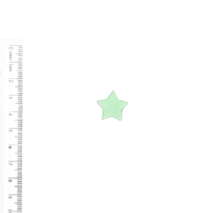 Aplique Estrela Pequena Plana Fosca Verde Água - 4 unidades - comprar online