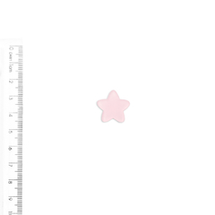 Aplique Estrela Pequena Plana Fosca Arredondada Rosa Claro - 4 unidades - comprar online