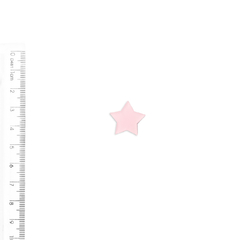 Aplique Estrela Pequena Plana Fosca Rosa Claro - 4 unidades - comprar online