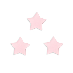 Aplique Estrela Pequena Plana Fosca Rosa Claro