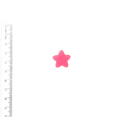 Aplique Estrela Pequena Plana Fosca Arredondada Pink - 4 unidades - comprar online