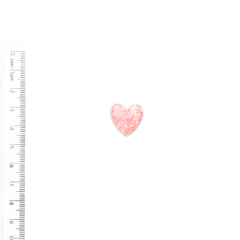 Aplique Coração Pequeno Arredondado Confete Rosa Claro - 4 unidades - comprar online