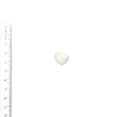 Aplique Mini Coração Liso Arredondado Branco - 10 unidades - comprar online