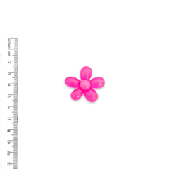 Aplique Flor Arredondada Brilha no Escuro Pink - 2 unidades - comprar online