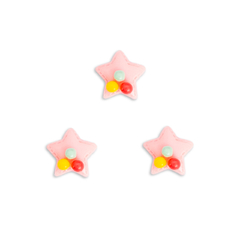 Aplique Mini Estrela Rosa Pontilhada com Bolinhas
