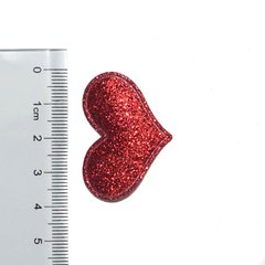 Aplique Coração Glitter Vermelho - 5 Unidades - comprar online