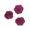 Aplique Flor de Tecido Rosa Escuro (3cm) - 5 Unidades