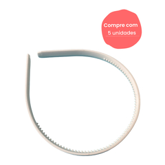 Tiara Dentinho Inquebrável Branca de Silicone (10mm) - comprar online