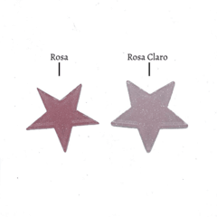 Aplique Estrela Plano Brilho Rosa Claro - 2 unidades - comprar online