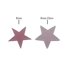 Aplique Estrela Plano Brilho Rosa - 2 unidades - comprar online