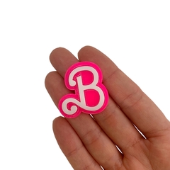 Aplique Letra B Barbie Rosa Neon Acrílico - 2 unidades - comprar online