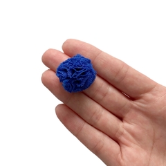 Pompom Malha Telinha Azul Royal (2.5cm) - 5 unidades - ApliqueMe | Apliques incríveis para seu artesanato!