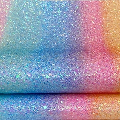 Lonita Glitter Flocado Grande Arco-Íris 