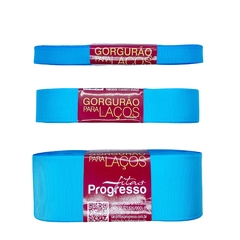 Fita Gorgurão Lisa Progresso Cor 1390 (Azul Médio)