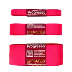 Fita Gorgurão Lisa Progresso Cor 279 (Rosa Cítrico)