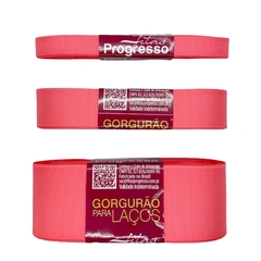 Fita Gorgurão Lisa Progresso Cor 1388 (Rosa Camélia)