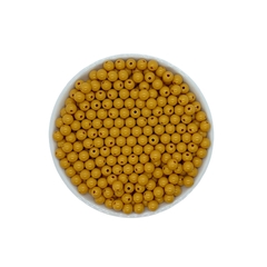 Miçanga Bolinha Amarelo Mostarda (6mm)