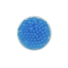 Miçanga Bolinha Transparente Azul Claro (8mm)