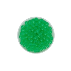 Miçanga Bolinha Transparente Verde Claro (8mm)