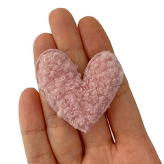 Aplique Coração Lã Rosa Queimado Modelo 2 - 2 unidades - comprar online