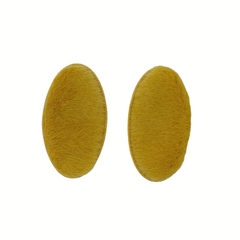 Aplique Tic Tac Oval Pelinhos Mostarda (6.5cm)