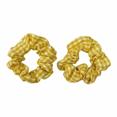 Scrunchie Xadrez Amarelo