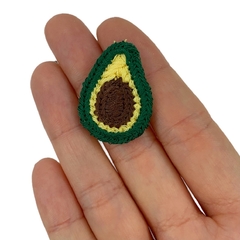 Aplique Abacate Pequeno Crochê - 2 unidades - comprar online