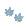 Aplique Folha Maple Crochê Azul