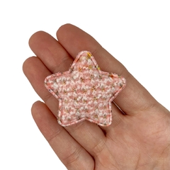 Aplique Estrela Lã Rosa Pontos Coloridos - 2 unidades - comprar online
