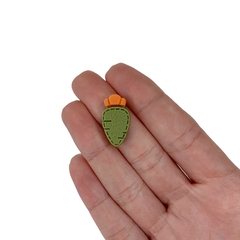 Aplique Cenoura Pequena Verde e Laranja - 4 unidades - comprar online