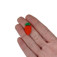 Aplique Cenoura Pequena Vermelha e Verde - 4 unidades - comprar online