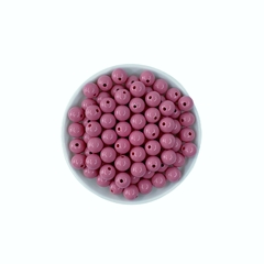 Miçanga Bolinha Rosa Queimado (10mm)