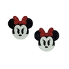 Aplique Minnie Glitter Laço Vermelho (4cm)