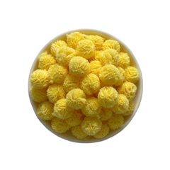 Pompom Malha Telinha Amarelo Piu Piu