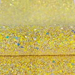 Lonita Glitter Flocado Amarelo