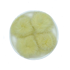 Aplique Pompom Pelinho Amarelo Bebê