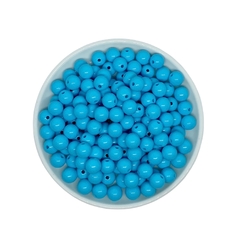 Miçanga Bolinha Azul Claro (8mm)