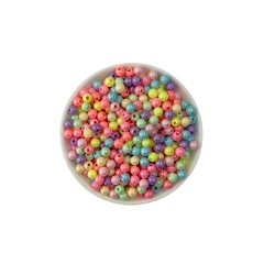 Miçanga Bolinha Cores Mistas Cintilante (6mm) - 50 gramas