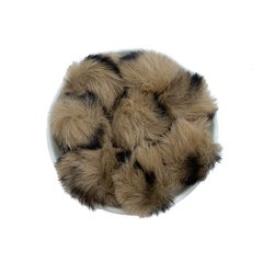 Pompom Pelinho Mesclado Marrom Claro (3cm)