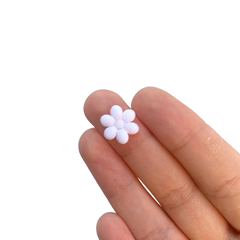 Aplique Micro Florzinhas de Tecido Tons Rosa Lilás e Branco - 200 unidades - comprar online