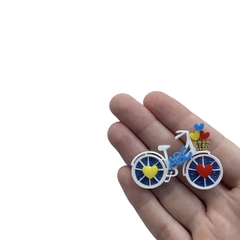 Aplique Bicicleta ABC Azul Acrílico - 2 unidades - comprar online