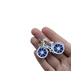 Aplique Bicicleta ABC Azul Acrílico - 2 unidades na internet