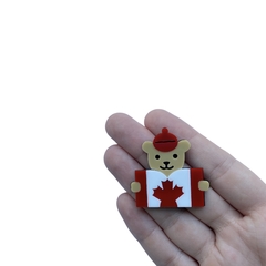 Aplique Ursinho Maple Bear Livro Canadá Acrílico - 2 unidades - comprar online