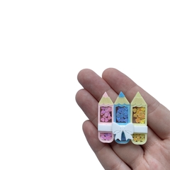 Aplique Trio Lápis Escolar Candy com Laço Acrílico - 2 unidades - comprar online
