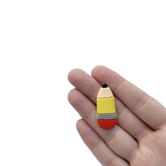 Aplique Lápis Amarelo e Vermelho Liso Emborrachado - 2 unidades - comprar online