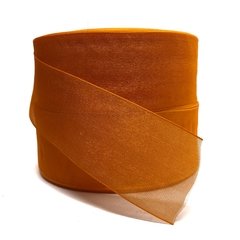 Fita Organza/Voal Sanding Laranja 38mm