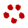 Aplique Flor Tecido Vermelho Vivo (3cm) - 5 unidades
