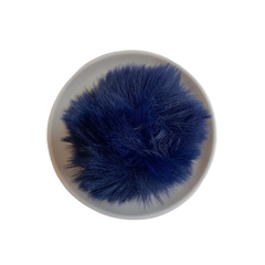 Pompom Pelinho Liso Azul Marinho (6cm) - 2 unidades