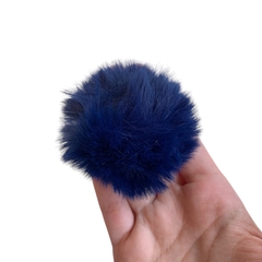 Pompom Pelinho Liso Azul Marinho (6cm) - 2 unidades - comprar online