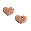 Aplique Coração Pelinhos Pequeno Rosê Claro (3cm) - 2 unidades
